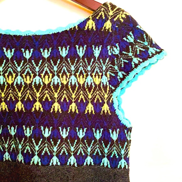 Free People Blue Gray Combo Sweater Dress NWT - Picture 7 of 9